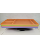 Vintage Tupperware Divided Serving Trays Set of 4 - Pink Purple Green &amp; ... - $618.20 MXN