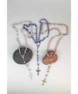 Exclusive handmade rosary, luxury rosary of winding glass czech beads - $81.25