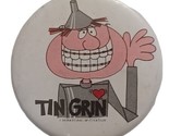 Vintage Tin Grin Pinback Button Braces Orthodontics Dental Pin 1 3/4&quot; - £6.22 GBP