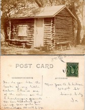 USA New York Chautauqua Cabin to Sioux City Iowa RPPC Antique Postcard - £29.97 GBP