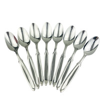 8 x Oneida Berkshire Soup Spoons Oval Place Stainless 18/10 Glossy 8” Fl... - $40.53 CAD
