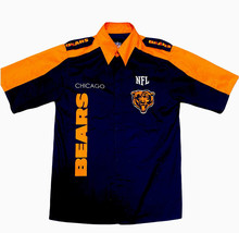 Chicago Bears Football NFL SS Mens Shirt S Button Shoulder Tabs  Embroidered 90s - £12.37 GBP