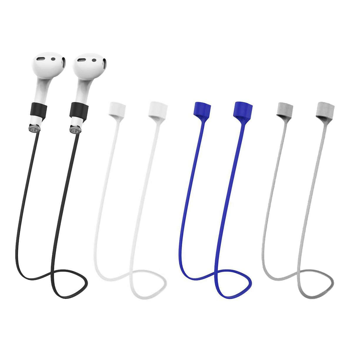 Magnetic Anti-Lost Straps for AirPods,Colorful Soft Silicone Sports Lanyard, Nec