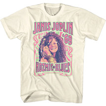 Janis Joplin Kozmic Blues 69 Men&#39;s T Shirt Rock Legend Singer Woodstock  - £20.95 GBP+