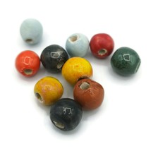 10Pc Assorted Round Ceramic Beads For Jewelry Making, Artisan Macrame Cl... - £23.98 GBP