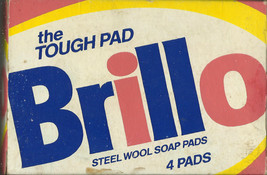 Vintage 90s Box of 4 Brillo Steel Wool Soap Pads Dial Corporation - £44.92 GBP
