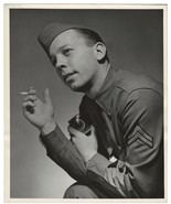 Vtg 1940s WWII Army AAF GI with Lucky Strike Cigarettes Smoking 8x10 B&amp;W... - £19.74 GBP