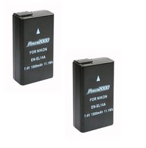 2X EN-EL14A, Batteries for Nikon Df, D3300, D5500, D5300, P7800, Digital... - £17.93 GBP