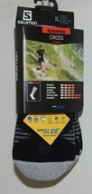 Salomon Running Cross 2 Pack  Extra Large Black Gray Ankle Length image 1