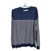 SONOMA Nautical Navy White striped Cotton Lightweight Sweater Size XXL 2XL nwt - £15.48 GBP