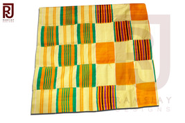 Kente Cloth Ghana African Handwoven fabric Ashanti kente African Art 6 y... - £131.44 GBP