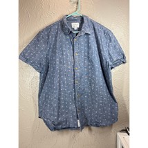 Lucky Brand Shirt Mens Blue Saturday Stretch Button Up Chambray Slim Fit... - $372.25 MXN