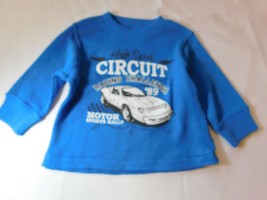 The Children's Place Baby Boy's Long Sleeve Waffle Shirt Size 6-9 Months Blue - $12.86