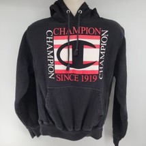 Champion Reverse Weave Black Hoodie Size Small Since 1919 - £18.64 GBP