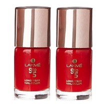 Lakme 9 to 5 Long Wear Nail Color, Red Boss, 9 ml (pack of 2),free shipping - £14.72 GBP