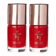 Lakme 9 to 5 Long Wear Nail Color, Red Boss, 9 ml (pack of 2),free shipping - £14.06 GBP