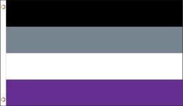 Asexual Rainbow Pride LGBT Polyester 3x5 Foot Flag Gay Lesbian Bisexual LBGTQ - £13.58 GBP