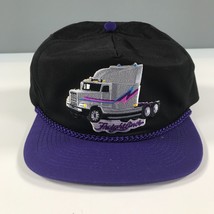 Vintage Freightliner Trucker Hat Black Purple Alaska Embroidered Truck Logo - $27.80