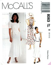 1996 Misses&#39; 2-Pc DRESS McCall&#39;s Pattern 8063 Sizes 8-10-12 UNCUT - $12.00