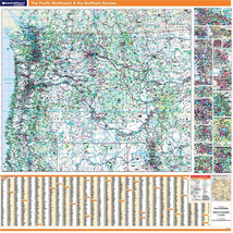 Proseries Wall Map: The Pacific Northwest &amp; The Northern Rockies (R) - £212.83 GBP