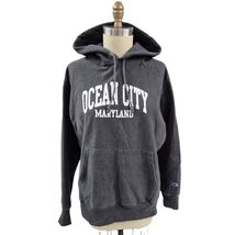 VTG 80s 90s Champion Reverse Weave Char Gray Cotton/Poly Ocean City Hood... - $177.31