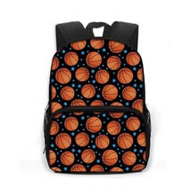 13 Inch Basketball Print Children School Bags Kids  Backpack Canvas  Bags Boys S - £108.01 GBP