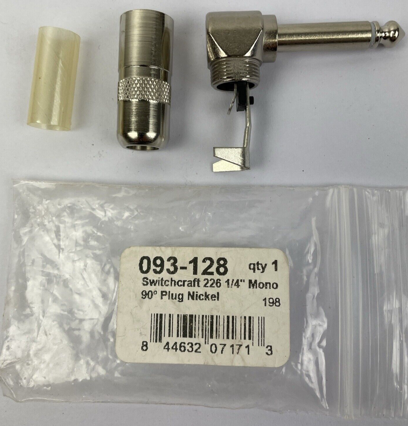 8Switchcraft 226 6.3mm Right Angle Mono Phone Jack Plug Metal 1/4 inch C... - $12.86