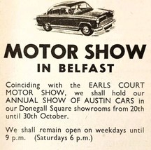 1954 Harry Ferguson Motor Show Belfast Ireland Advertisement Automobilia... - $19.99