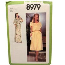 Simplicity 8979 Vintage Sewing Pattern For Misses Pullover Dress Size 6-... - $4.80