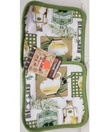 SET OF 2 SAME KITCHEN POT HOLDERS (7&quot;x7&quot;) EXTRA VIRGIN OLIVE OIL &amp; OLIVE... - $7.91