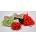 Feather Trim Costume Trim and Fiber Assortment - Red Green Black 13+ Yards - $19.48 CAD