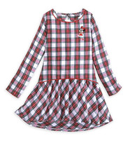 Disney Store L/S Holiday Plaid Minnie Nightshirt Gown Pajama Girls Sz 5/... - $26.72