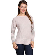 M-Rena Long Sleeve Stripe Boatneck Sweater Top - £14.07 GBP