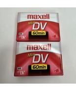 Lot of 2 Maxell Mini DV Tapes 60 Min DVM60SE for Video Camera Camcorder ... - £11.40 GBP