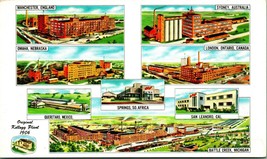 Advertising Kellogg Company Nine Plants UNP Chrome Postcard Unsued - $3.91