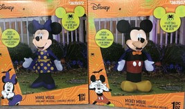 Halloween 3.5 FT Disney Mickey Mouse + Minnie Mouse Airblown Inflatable -2 NEW - £89.39 GBP
