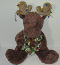Russ Berrie Stuffed animal Moose ANTLER 18&quot; Winter Christmas Decoration ... - £25.95 GBP
