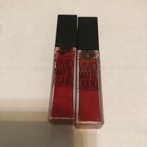 Lot of 2 Maybelline Vivid Matte Liquid Lipstick 35 Rebel Red - £7.40 GBP