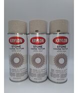 Krylon Stone Coarse Texture Finish Spray Paint White Onyx 18213 (3) 12 O... - $72.74