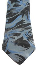 Cavendish Silk Tie Grey Blue Black Floral Theme 58” Long 3.5” Wide - $9.99