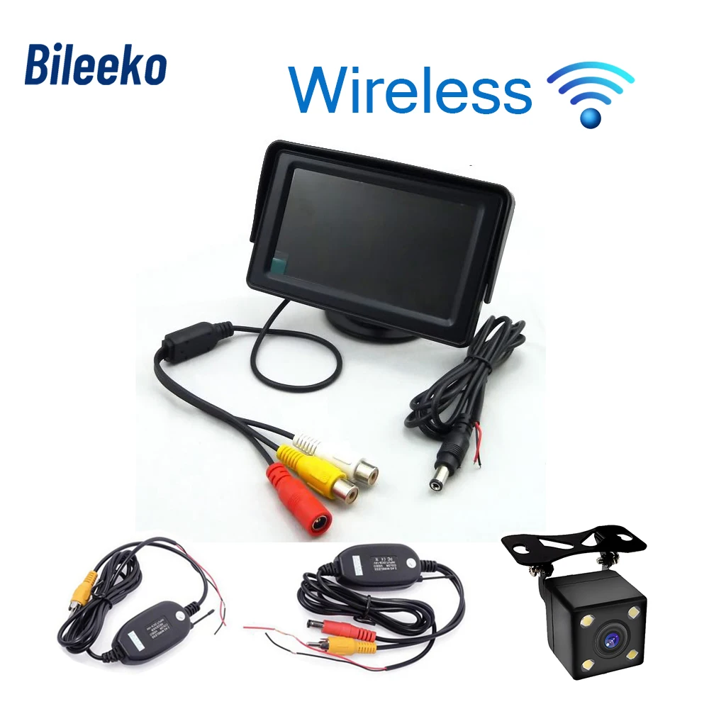 Bileeko Wireless Car Styling 4.3 inch TFT LCD Screen Car Monitor Display... - £20.35 GBP+