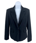 Women&#39;s Black Office Suit Button up Durable Blazer Jacket w/ Pockets Siz... - €21,86 EUR