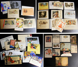 Vintage 30s &amp; 40s Christmas Card Lot - £56.06 GBP