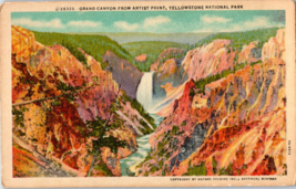 Grand Canyon From Artist Point Yellowstone National Park Montana Postcard - £21.69 GBP