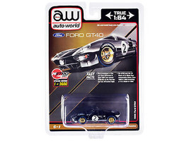 1966 Ford GT40 RHD Right Hand Drive #2 Black w Silver Stripes Limited Edition to - £20.51 GBP