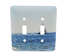 Light Switch Cover 3d Rose Sails On Sparkly Seas Double Toggle Switch - $3.46