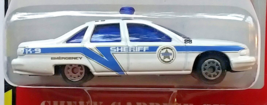 Chevrolet Caprice Sheriff K-9 Blue White Car Maisto 1:64 Scale on Cut Card, Rare - £23.29 GBP