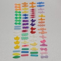 Vintage Girls Snap Barrettes Lot Of 68 Barrettes 16 Sets Birds Bows Colorful! - $34.55