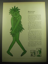 1958 Green Giant Peas and Niblets Corn Ad - Meet the shyest of green men - $18.49