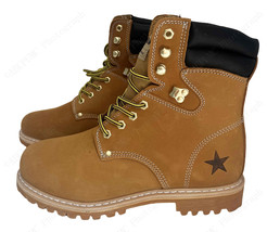 Brand New Men&#39;s Work Boots 8&quot; Tan Nubuck Leather Oil Resistant Shoes Siz... - $41.17 CAD+